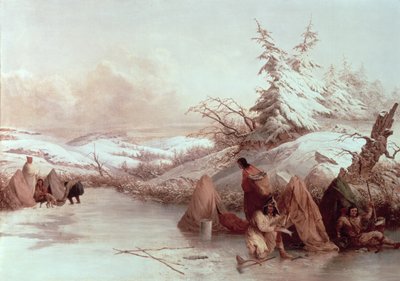 Spearing Fish in Winter by Captain Seth Eastman